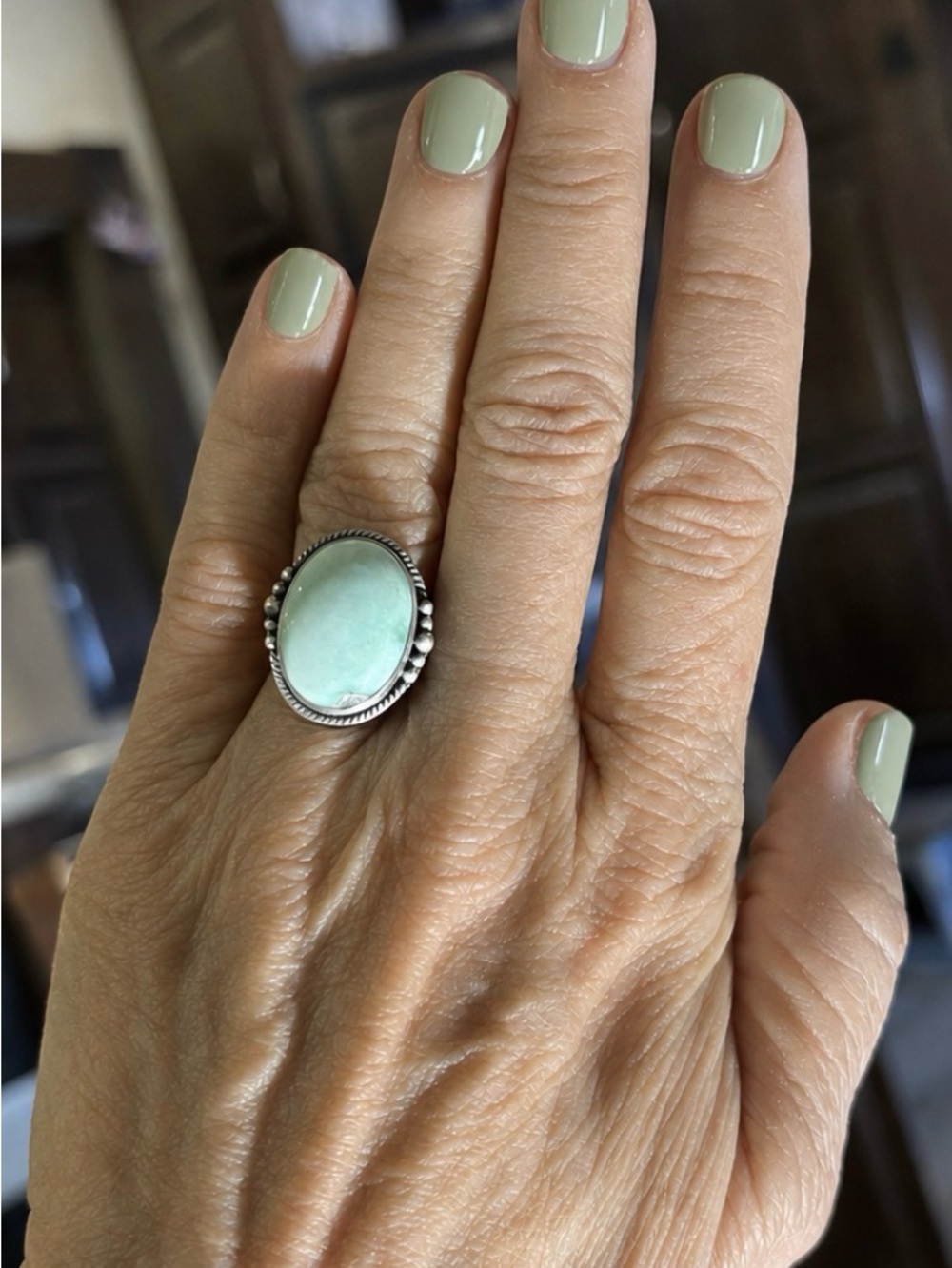 Palomino Turquoise Sterling Silver Statement Ring | Southwestern Style